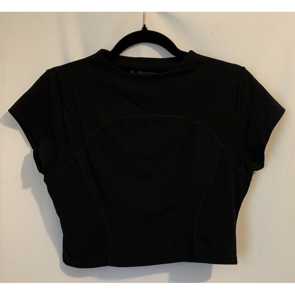 Enerbloom Top Womens XL Workout Crop Built In Bra Active Athleisure
